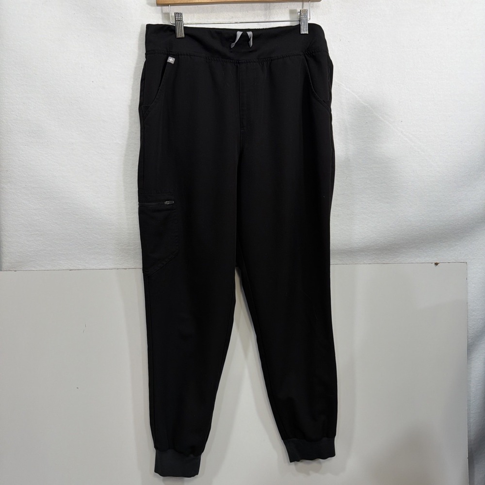 Figs Black Track Jogger Pants